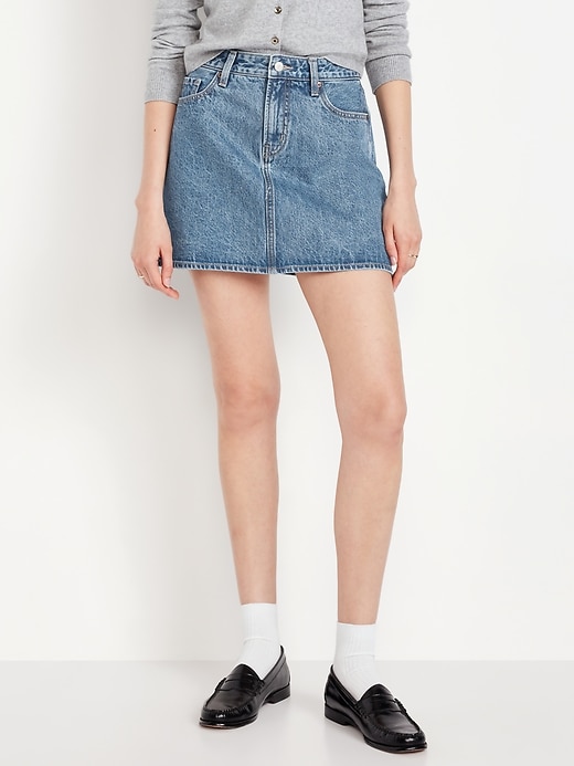 Image number 2 showing, High-Waisted OG Jean Mini Skirt