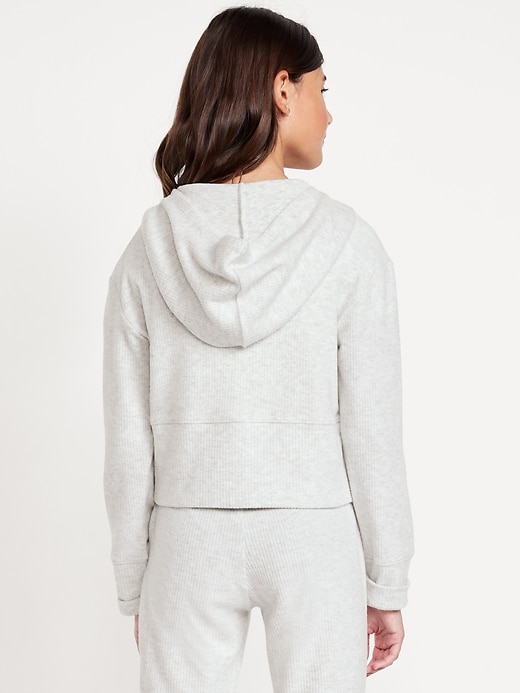 View large product image 2 of 4. CozePlush 2-Way-Zip Hoodie for Girls