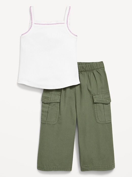 View large product image 1 of 2. Ribbed Cami Tank and Cargo Pants Set for Baby
