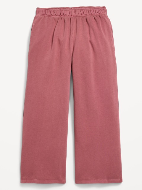Pantalon en molleton coupe généreuse à jambe droite pour fille