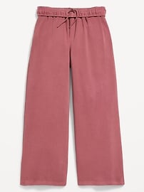 Voir une image plus grande du produit 3 de 3. Pantalon en molleton coupe généreuse à jambe droite pour fille