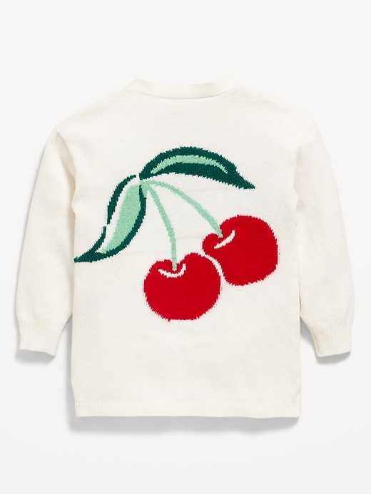 View large product image 2 of 2. SoSoft Open-Front Graphic Tunic Sweater for Toddler Girls