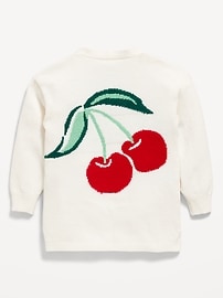 Image number 2 showing, SoSoft Open-Front Graphic Tunic Sweater for Toddler Girls