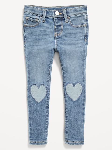 Jegging Rockstar à extensibilité 360° à taille haute pour toute-petite fille - Bleu