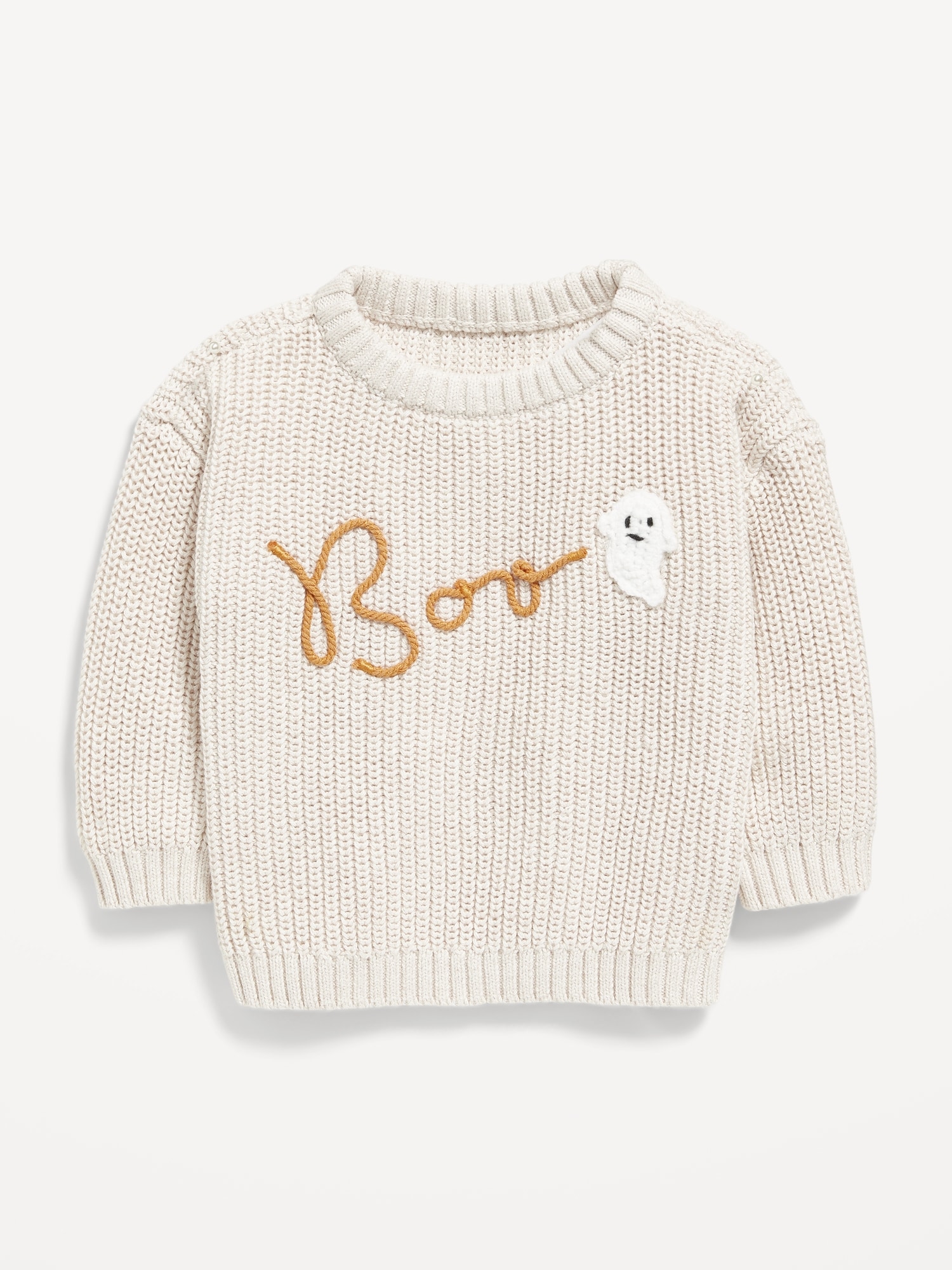 Loose Shaker-Stitch Sweater for Baby