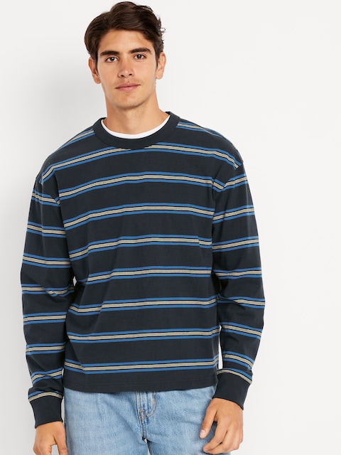 Heavyweight Cropped T-Shirt - Blue