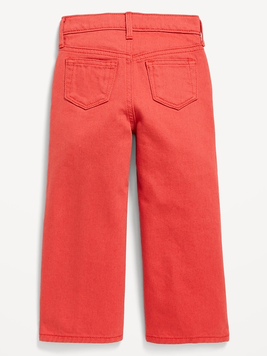 View large product image 2 of 2. High-Waisted Baggy Wide-Leg Jeans for Toddler Girls