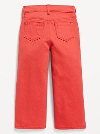 Image number 2 showing, High-Waisted Baggy Wide-Leg Jeans for Toddler Girls