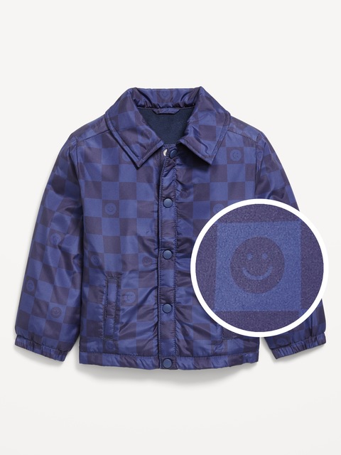 Button-Front Soccer Jacket for Toddler Boys - Obscure Night