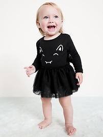 Image number 1 showing, Long-Sleeve Graphic Bodysuit Tutu Dress for Baby