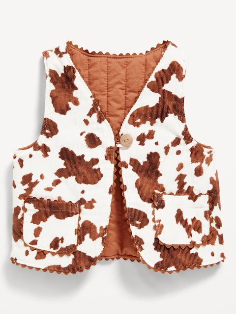 Printed Corduroy Vest for Baby - Multi