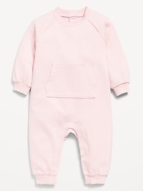 Image number 1 showing, Long-Sleeve Fleece One-Piece Jumpsuit for Baby