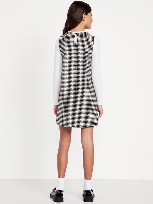 View large product image 2 of 3. Sleeveless Jacquard-Knit Pocket Dress for Girls