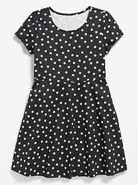 View large product image 3 of 3. Printed Short-Sleeve Fit and Flare Dress for Girls