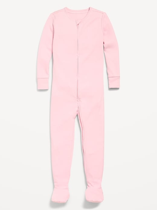 L'image numéro 1 présente Pyjama une-pièce côtelé ajusté à glissière bidirectionnelle pour tout-petit et bébé