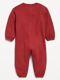 Image number 2 showing, Long-Sleeve Waffle-Knit Henley One-Piece for Baby