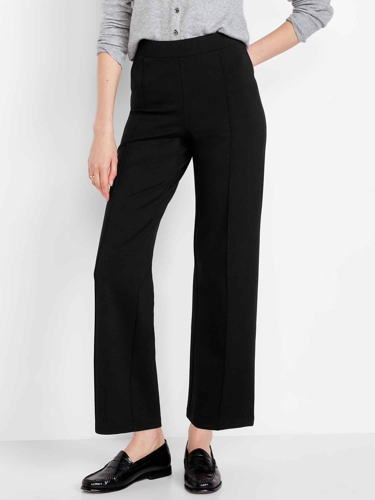 Extra High-Waisted Stevie Straight Ankle Pants