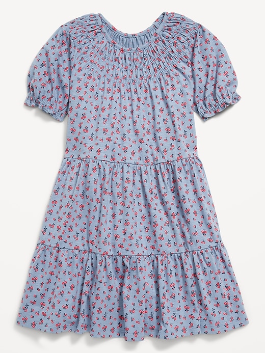 Image number 3 showing, Printed Short-Sleeve Swing Dress for Girls