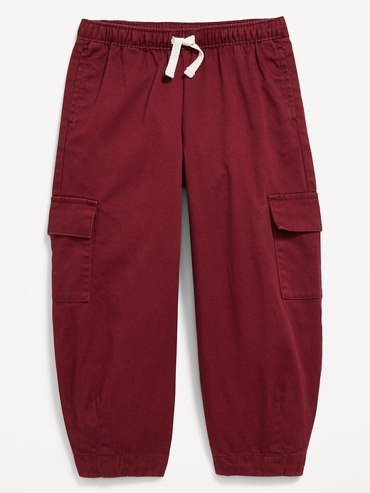 Image number 1 showing, Barrel-Leg Twill Cargo Pants for Toddler Girls