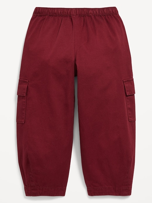 Image number 2 showing, Barrel-Leg Twill Cargo Pants for Toddler Girls