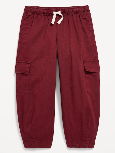 Pantalon cargo coupe baril en sergé pour toute-petite fille