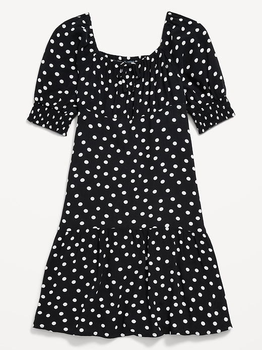 Image number 3 showing, Short-Sleeve Crinkle Crepe Swing Dress for Girls