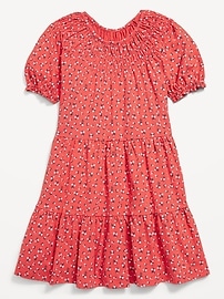 View large product image 3 of 3. Printed Short-Sleeve Swing Dress for Girls