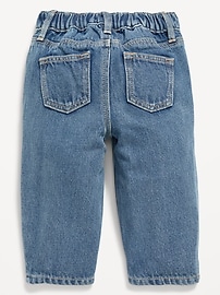 Image number 2 showing, Drawstring Barrel-Leg Jeans for Baby