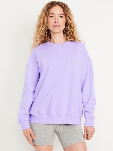 SoComfy Oversized Tunic Sweatshirt - Lavender Haven