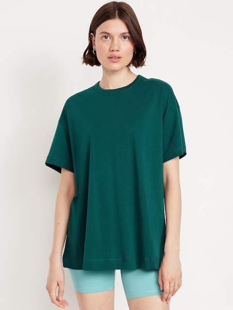 Oversized EveryWear Tunic T-Shirt - Blue