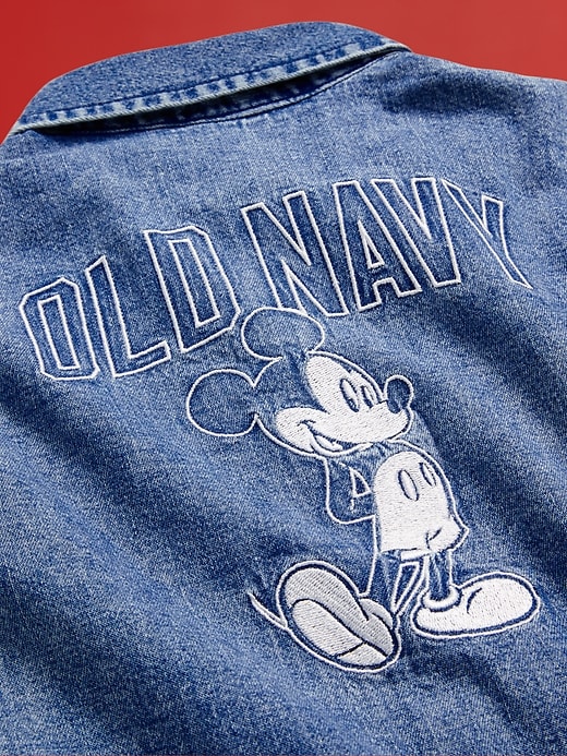Image number 3 showing, Old Navy x Disney© Mickey Mouse Long-Sleeve Jean Shirt for Toddler Boys