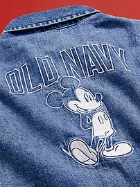 View large product image 3 of 3. Old Navy x Disney© Mickey Mouse Long-Sleeve Jean Shirt for Toddler Boys