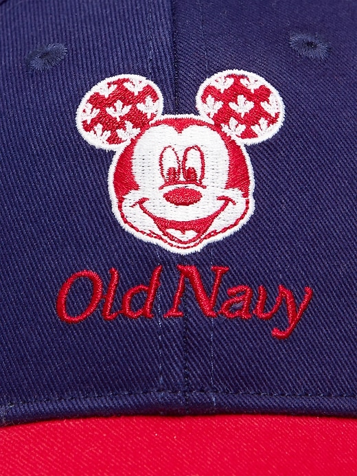 View large product image 2 of 2. Old Navy x Disney© Mickey Mouse Unisex Graphic Flag Baseball Cap for Toddler