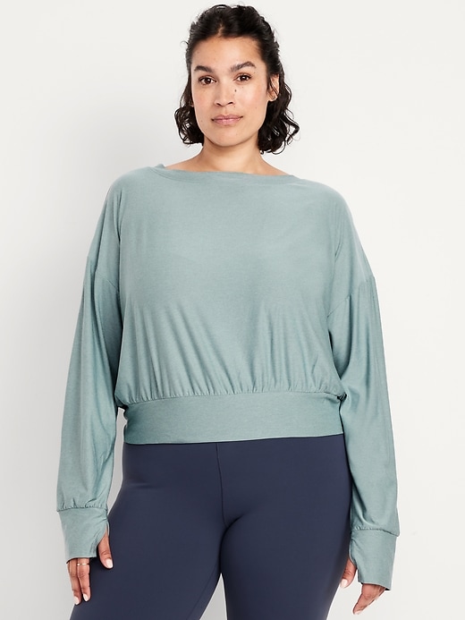 Image number 7 showing, CloudMotion Boat-Neck Top