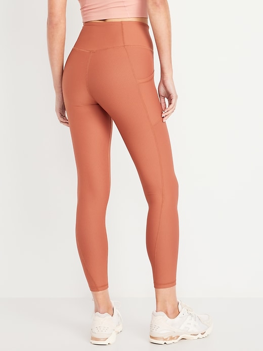 Image number 2 showing, High-Waisted PowerSoft Rib Pocket Leggings