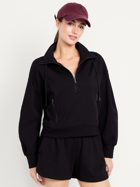 Dynamic Fleece Half-Zip Sweatshirt - Black