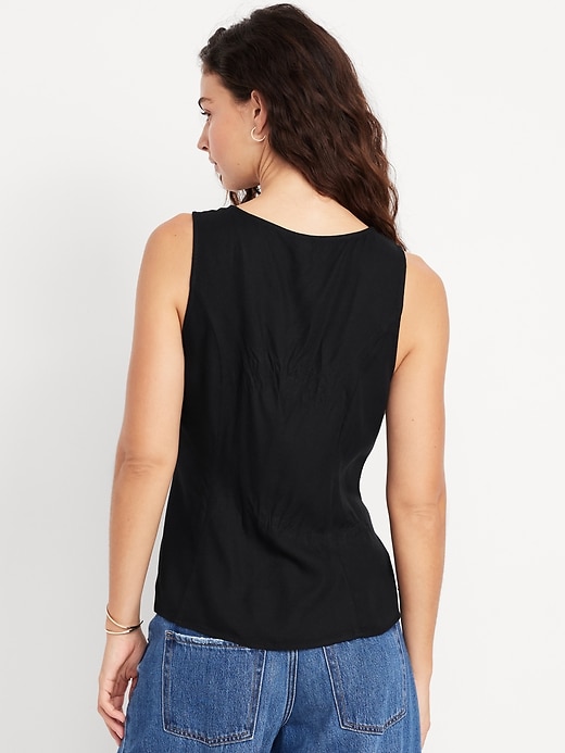 Image number 7 showing, Button-Down Denim Swing Top