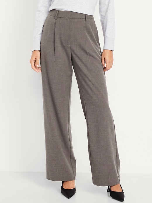 L'image numéro 2 présente Pantalon de tailleur Taylor à taille très haute et à jambe large