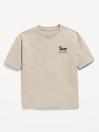 L'image numéro 2 présente T-shirt surdimensionné à manches courtes et à imprimé pour garçon