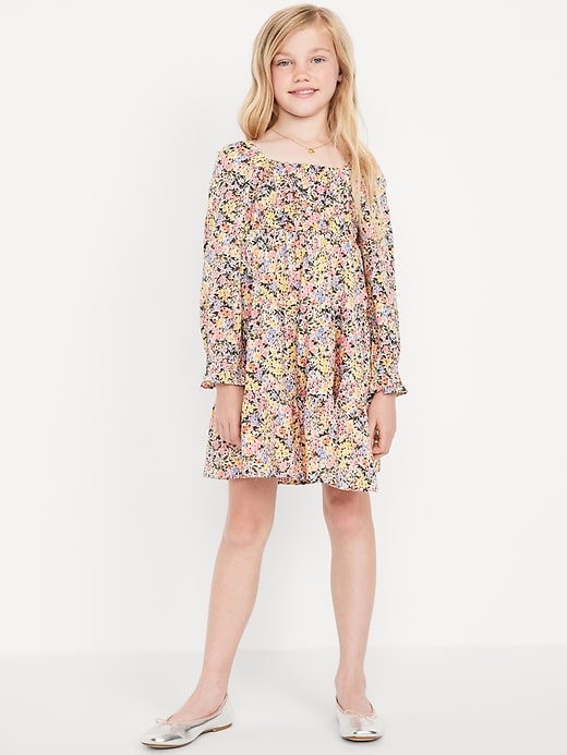 View large product image 1 of 3. Long-Sleeve Fit and Flare Dress for Girls