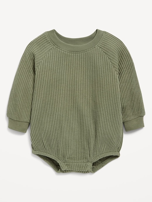 View large product image 1 of 1. Long-Sleeve Fleece One-Piece Romper for Baby