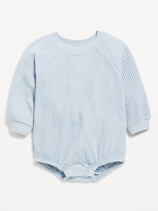 View large product image 1 of 1. Long-Sleeve Fleece One-Piece Romper for Baby