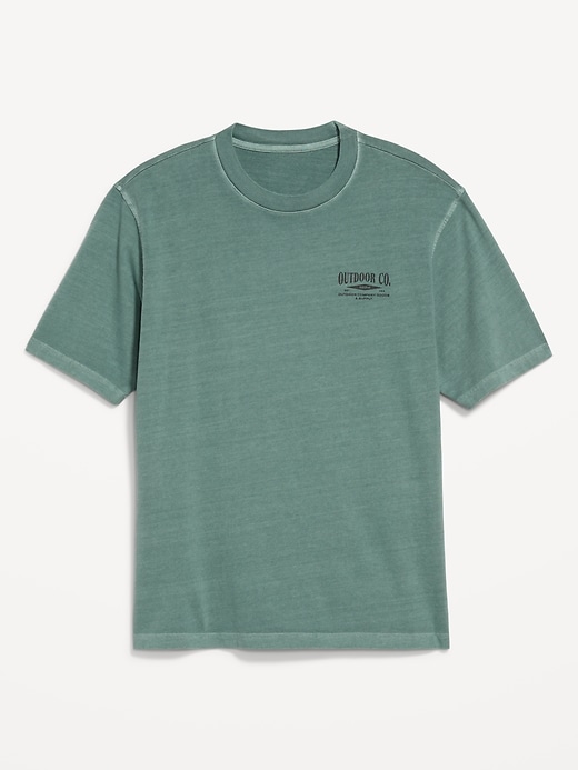 Image number 1 showing, Heavyweight Crew-Neck Graphic T-Shirt