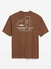 L'image numéro 2 présente T-shirt ras du cou en tissu épais à imprimé