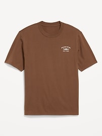 L'image numéro 1 présente T-shirt ras du cou en tissu épais à imprimé