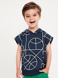 Image number 1 showing, Dynamic Fleece Oversized Sleeveless Hooded Sweatshirt for Toddler Boys