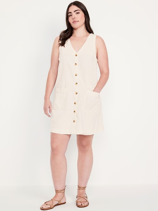 Image number 4 showing, Sleeveless Button-Front Mini Dress