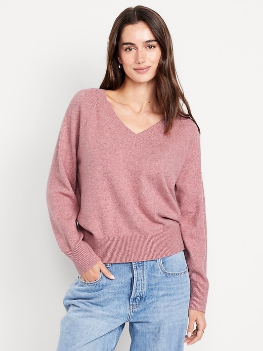 Image number 1 showing, SoSoft Loose V-Neck Sweater