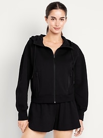Image number 1 showing, Dynamic Fleece Oversized Zip Hoodie Sweatshirt