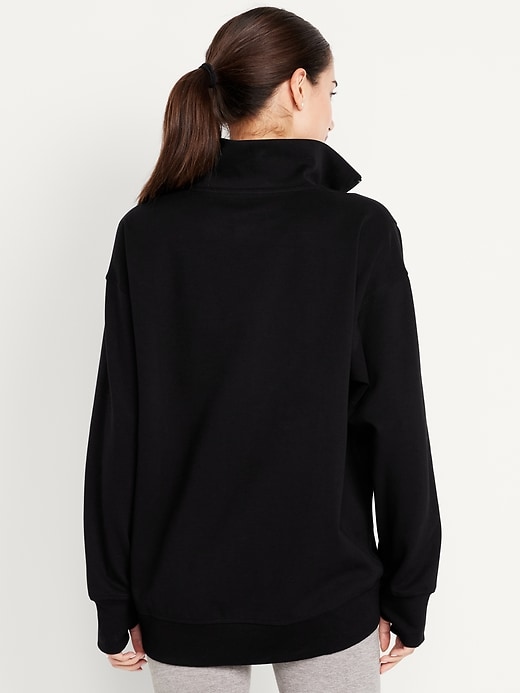 View large product image 2 of 2. Dynamic Fleece Half-Zip Tunic Sweatshirt